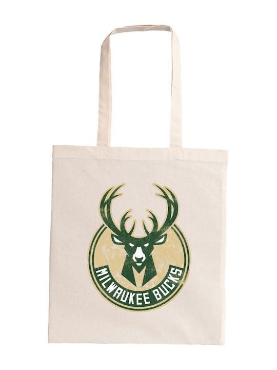 TKT Milwaukee Bucks Cotton Shopping Bag in White color