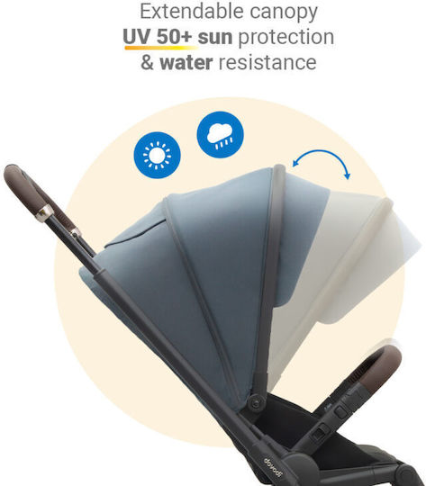 Dovadi Fly Adjustable 2 in 1 Baby Stroller Suitable for Newborn Night Grey