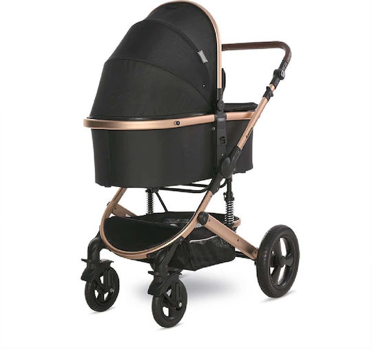 Lorelli Boston Adjustable 2 in 1 Baby Stroller Suitable for Newborn Black 14kg