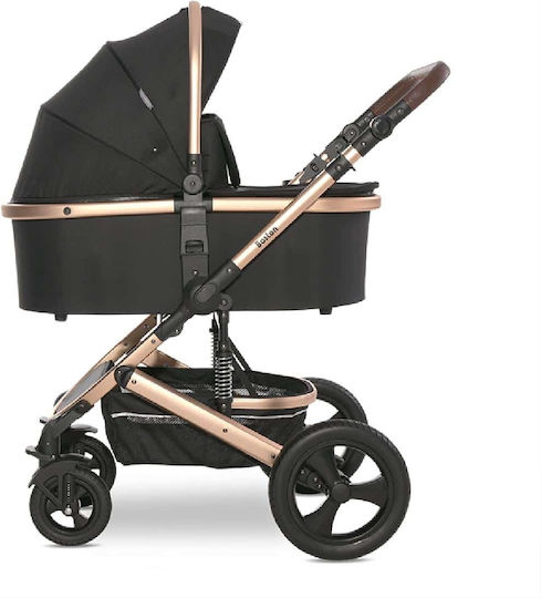 Lorelli Boston Adjustable 2 in 1 Baby Stroller Suitable for Newborn Black 14kg