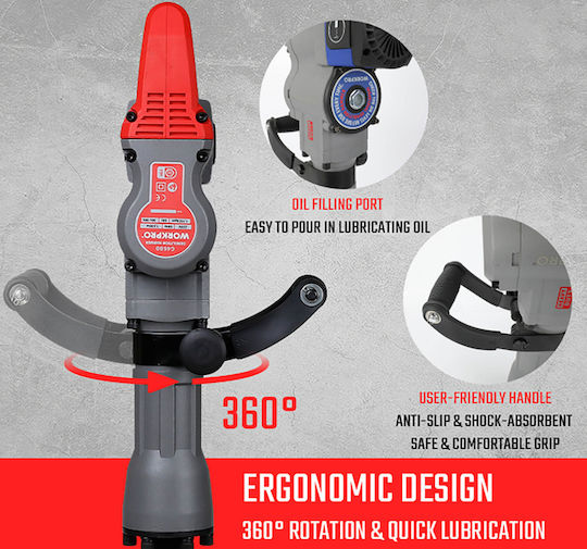 WorkPro Κρουστικό Σκαπτικό Πιστολέτο Ρεύματος 1500W με Υποδοχή HEX WP470601CE