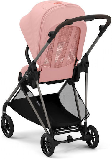 Cybex Gold Melio Ρυθμιζόμενο Καρότσι Μωρού Kατάλληλο για Nεογέννητο Candy Pink 6.1kg