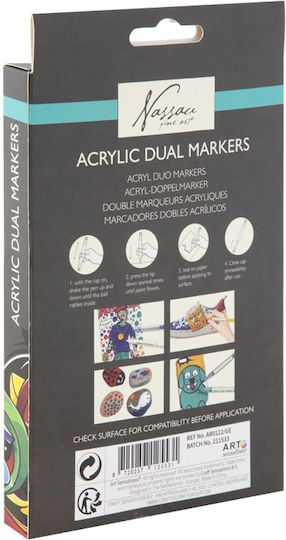 Nassau Fine Art Nassau Fine Art Acrylic Markers Multicolour 6pcs