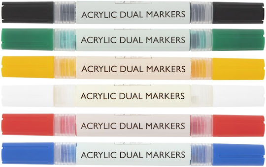 Nassau Fine Art Nassau Fine Art Acrylic Markers Multicolour 6pcs