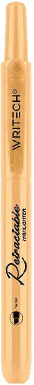 Writech Textmarker Knopf Flach 1-4mm Einziehbar Mandarine 545793
