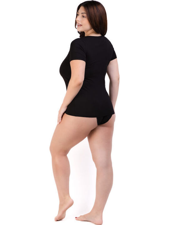 Women's Short Sleeve Cotton T-Shirt Black