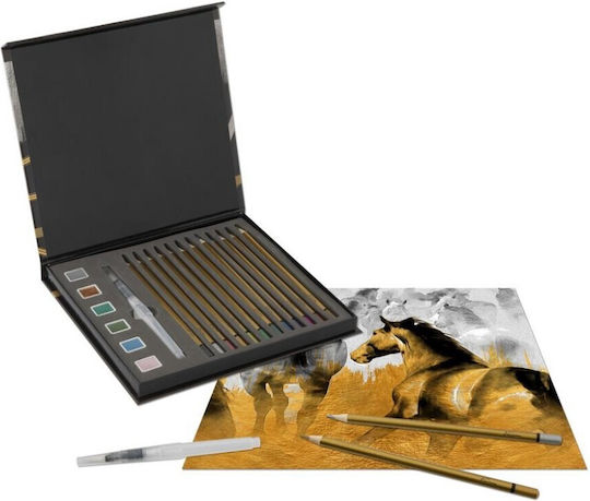 Nassau Fine Art Set de creioane colorate Acuarelă în cutie 19buc Pachet de 1 ambalaje