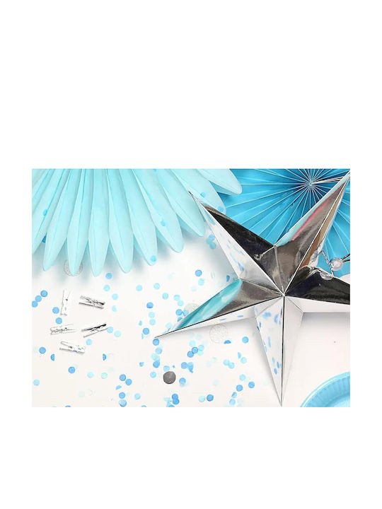 PartyDeco Plastic Christmas Decorative Star Silver