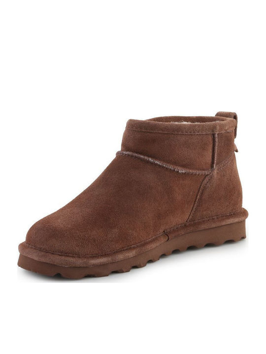 Leder Stiefeletten Damen Braun