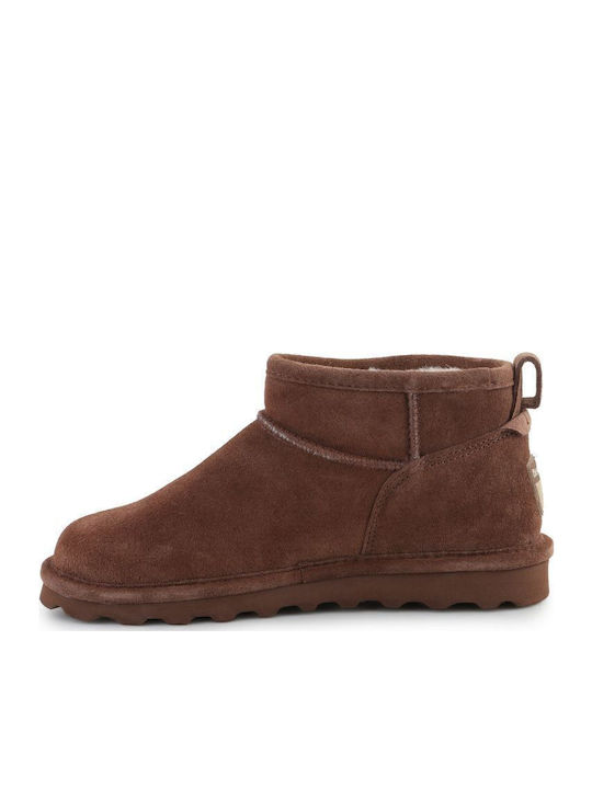 Leder Stiefeletten Damen Braun