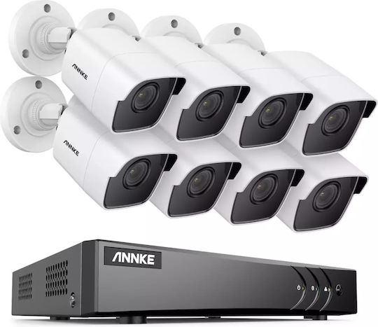 8ch Dvr Cctv Security System 5mp Ultra Hd Resolution Infrared Night Vision 5mp Cmos Camera-a Non