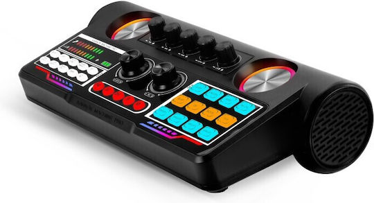 MusicMate Караоке Система с Безжични Микрофони и Светлинни Ефекти MM-SC450 Черен