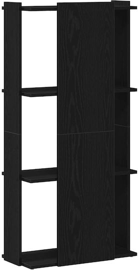 Βιβλιοθήκη Μαύρη 60x30x120εκ.