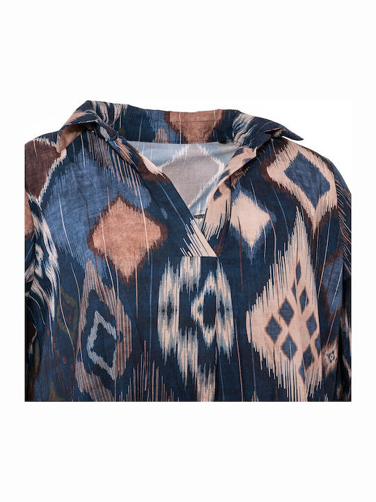 Langärmelig Damen Hemd Multicolor