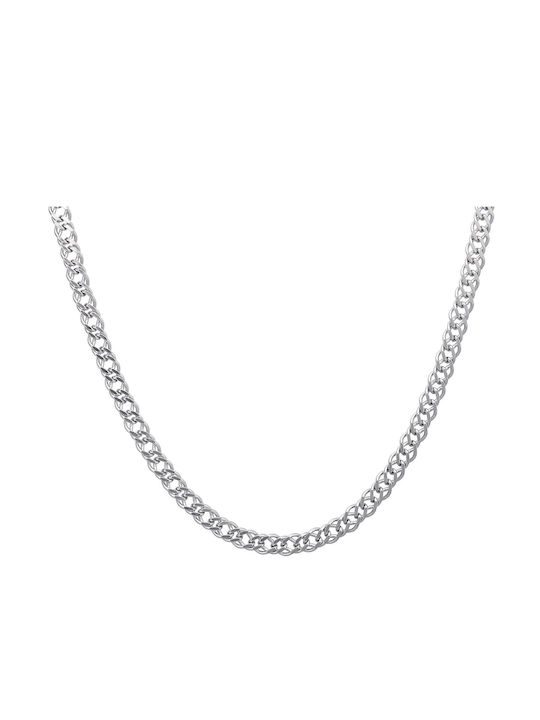 Croma Catene Silver Chain Neck Thin Thickness 4.5mm and Length 50cm