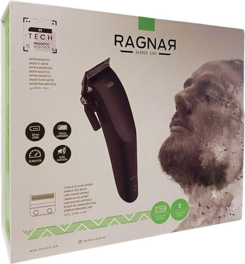 Ragnar Barber Line Professionell Wiederaufladbar Haarschneidemaschine Schwarz 07901