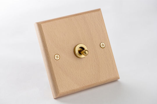 Solid Wood Switch Beech Wood Vichema 1 Gang 2 Way 10a