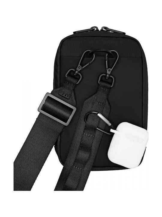 Travel Essentials Ανδρική Τσάντα Ώμου / Χιαστί Μαύρη