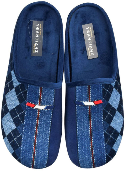 Yfantidis Men's Slipper Blue