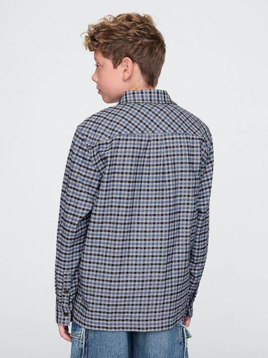 Kids Shirt Long Sleeve bainbridge blue Flannel
