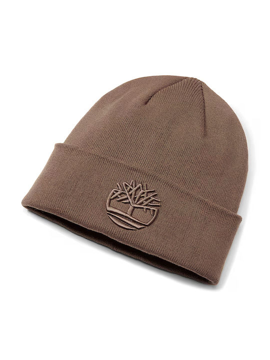 Timberland 3d Embroidery Beanie Unisex Beanie Knitted in Brown color