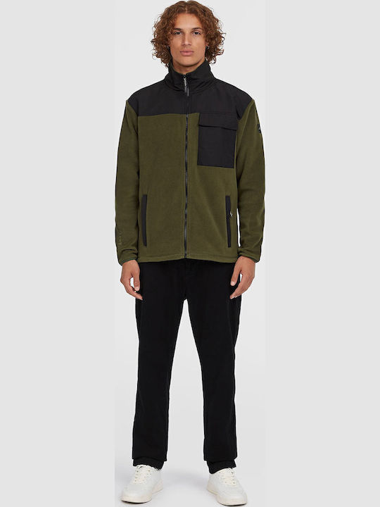 Herren Fleecejacke Khaki