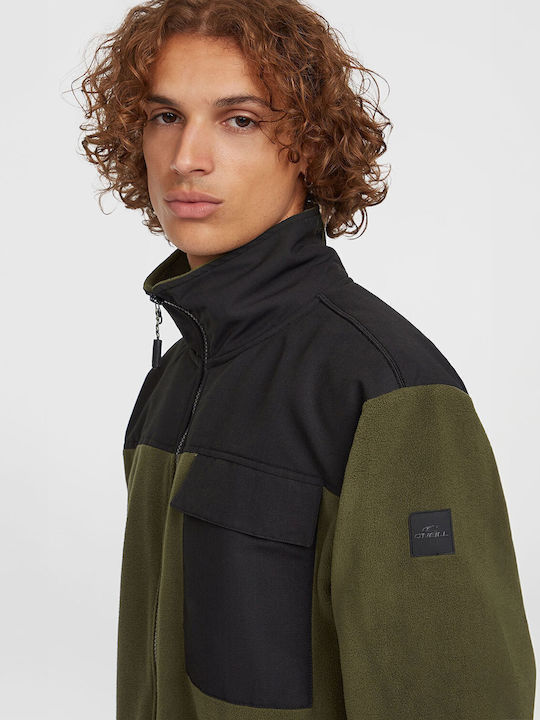 Herren Fleecejacke Khaki