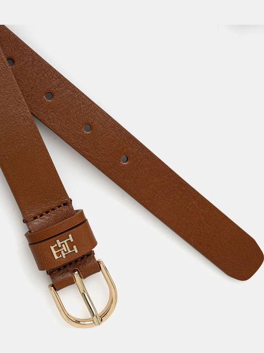 Tommy Hilfiger Th Monogram Δερμάτινη Γυναικεία Ζώνη Ταμπά
