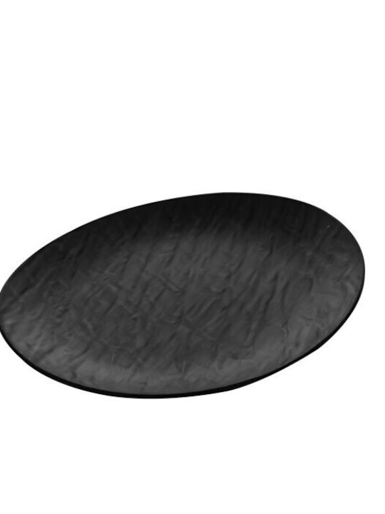Viosarp Plate Shallow Oval made of Melamine Gray 20x16.5cm