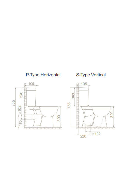 Cerastyle Lila Stehende Toilette mit Spülung mit Deckel Thermoplast Sanftes Schließen Weiße