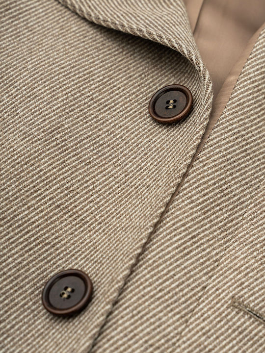 Herren Mantel Brown