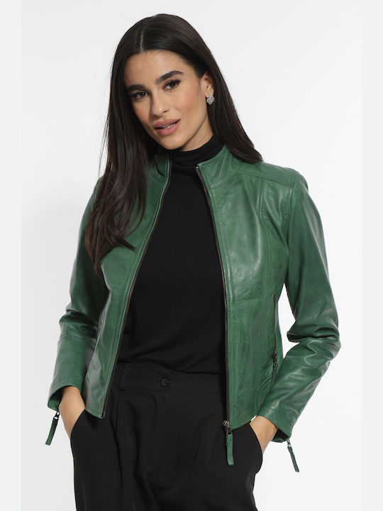 Newton Leather Leather Jacket Leather Green