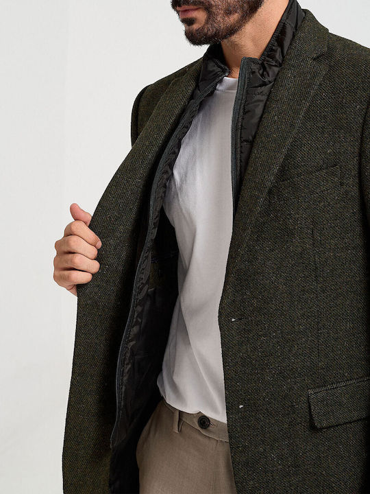 Men's Winter Suit Jacket Regular Fit Green