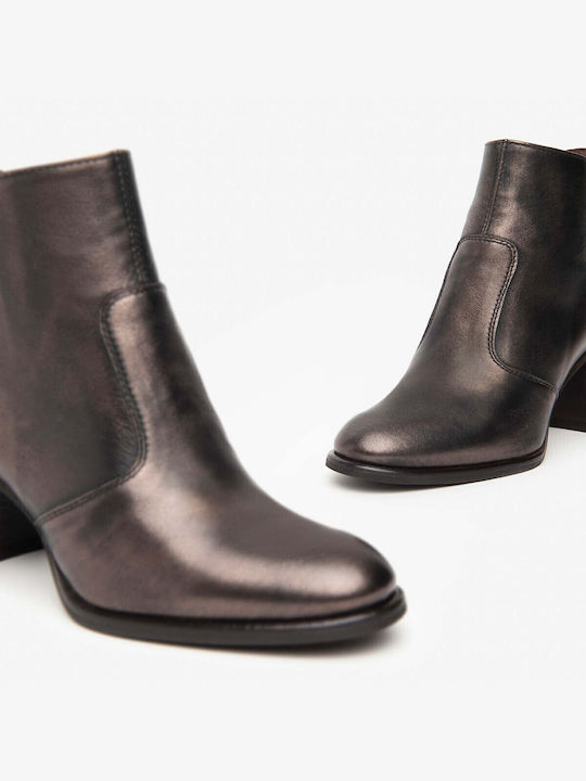 Leder Stiefeletten Damen Braun