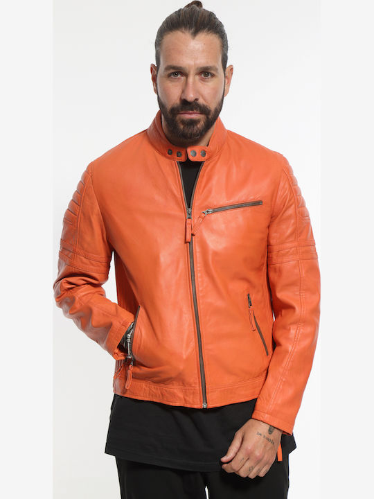 Lederjacke Jacke Orange