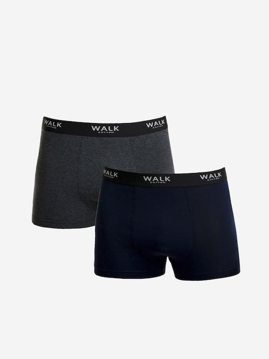 Walk Men's Boxers Blue / Charcoal 2Pack