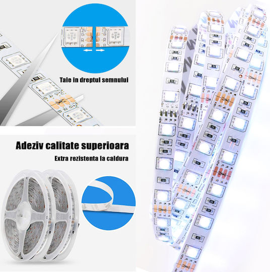 Zafit Inteligent Bandă LED Wi-Fi RGB Lumină 10m Tip SMD5050 cu Telecomandă