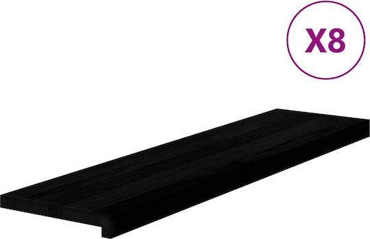Πατάκια Σκάλας 8 Τεμ Σκούρο Καφέ 100x25x2 Cm Ξύλο Δρυός Καφέ 100 X 25 X 2 Cm