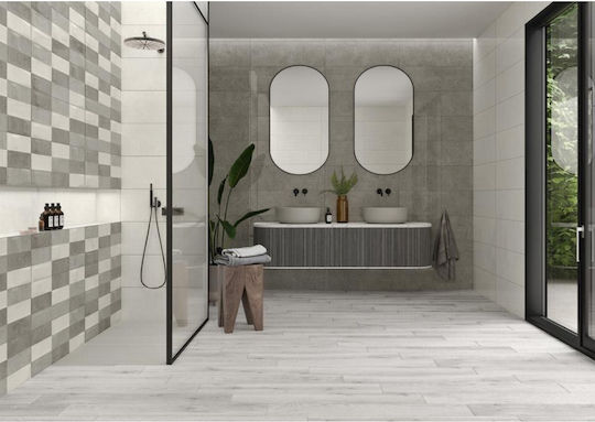 Keratile Cell Floor / Kitchen Wall / Bathroom Matte Tile 75x25cm Desert Grey