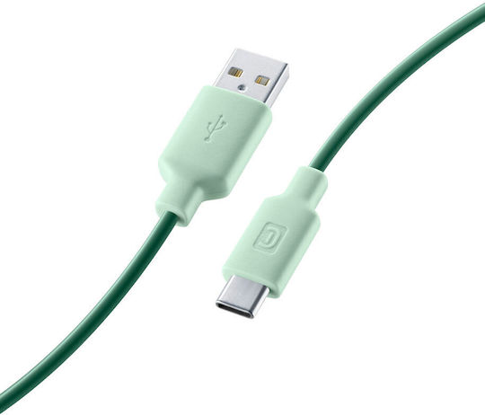 Cellular Line Data Regular USB 2.0 Cablu USB-C bărbătesc - USB-A Verde 1m