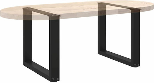 vidaXL Metallic Furniture Leg 2 Pieces Suitable for Table / Coffee Table 50x42x42cm Black