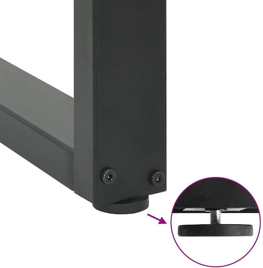 vidaXL Metallisches Möbelbein 2Stücke Für Tisch / Beistelltisch 70x42cm Anthrazit