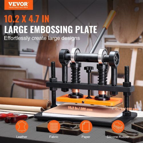 Vevor Leather Cutting Machine Manual Embossing Press Plate 10.2 X 4.7 In Sdslpgyhj26xwnzx0v0