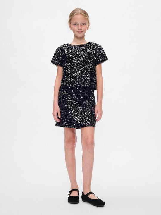 Rochie pentru Copii Mâneca scurta cu Paiete Multicolor
