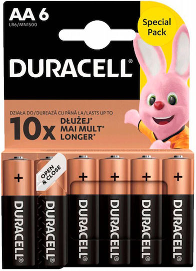 Duracell Baterii Alcaline AA 1.5V 6buc