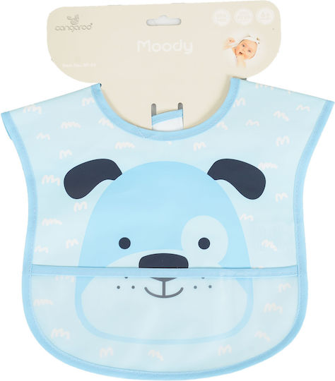Cangaroo Bib Fabric with Pocket Moody Blue for 6 m+