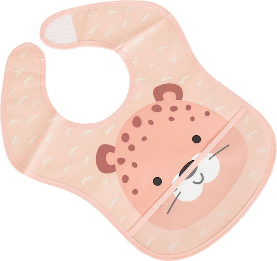 Cangaroo Bib Fabric with Pocket Moody Pink for 6 m+