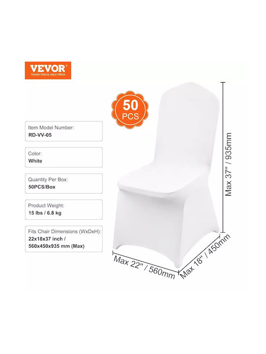 Spandex Chair Cover Elegant Design Universal Fit Flat-front 50pcs