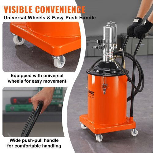 Vevor Air Pressure Sprayer Wheeled Grease Gun 20lt 3.96m