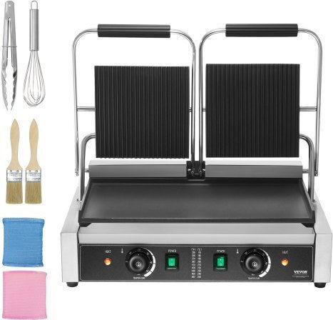 Vevor Commercial Double Sandwich Maker 3600W